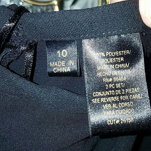 Studio I 2 pc business casual black pant suit size 10 NWT evening dinner party - Picture 4 of 8